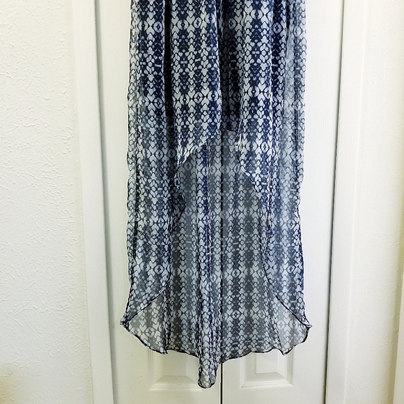Beautiful, Blue Flowing, Hi Low Dress - Picture 3 of 5